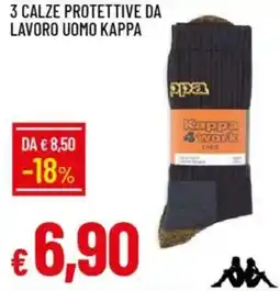 IperFamila 3 CALZE PROTETTIVE DA LAVORO UOMO KAPPA offerta