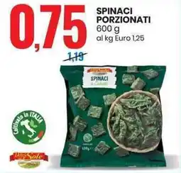 Eurospin Spinaci porzionati offerta