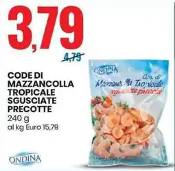 Eurospin Ondina code di mazzancolla tropicale sgusciate precotte offerta