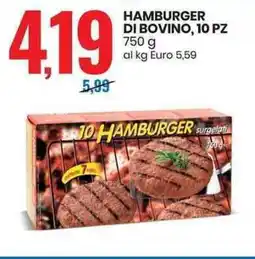 Eurospin Hamburger di bovino, 10 pz offerta