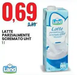 Eurospin Land latte parzialmente scremato uht offerta