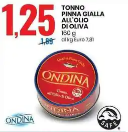 Eurospin Ondina tonno pinna gialla all'olio di oliva offerta