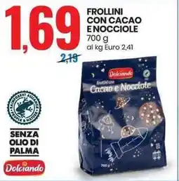 Eurospin Dolciando frollini con cacao e nocciole offerta