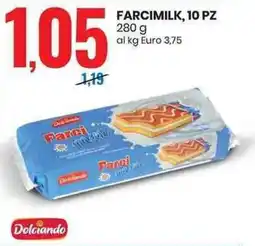 Eurospin Dolciando farcimilk, 10 pz offerta