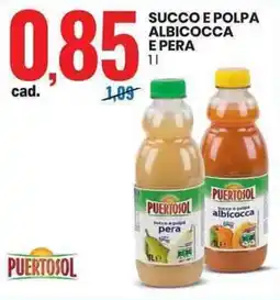 Eurospin Puertosol succo e polpa albicocca e pera offerta