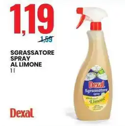 Eurospin Dexal sgrassatore spray al limone offerta