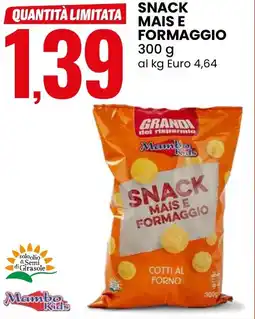 Eurospin Mambo kids snack mais e formaggio offerta