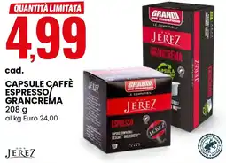 Eurospin Don jerez capsule caffè espresso/ grancrema offerta
