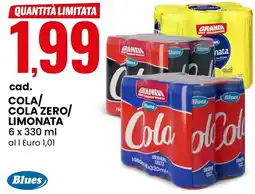 Eurospin Blues cola/ cola zero/ limonata offerta