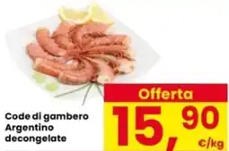 Interspar Code di gambero Argentino decongelate offerta
