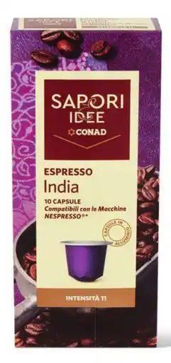 Spazio Conad Caffè espresso India Sapori&ldee Conad offerta