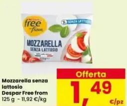 Interspar Mozzarella senza lattosio Despar Free from offerta