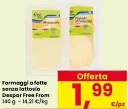 Interspar Formaggi a fette senza lattosio Despar Free From offerta