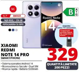 Comet XIAOMI REDMI NOTE 14 PRO Smartphone offerta