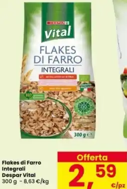 Interspar Flakes di Farro Integrali Despar Vital offerta