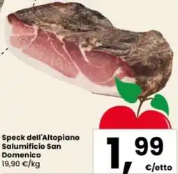 Interspar Speck dell'Altopiano Salumificio San Domenico offerta