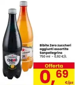Interspar Bibite Zero zuccheri aggiunti assortite Sanpellegrino offerta
