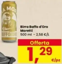 Interspar Birra Baffo d'Oro Moretti offerta