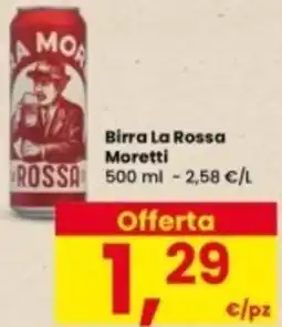 Interspar Birra La Rossa Moretti offerta