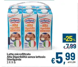 Qui Discount Latte microfiltrato Alta Digeribilità senza lattosio Sterilgarda offerta