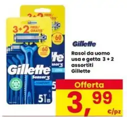 Interspar Rasoi da uomo usa e getta 3+2 assortiti Gillette offerta