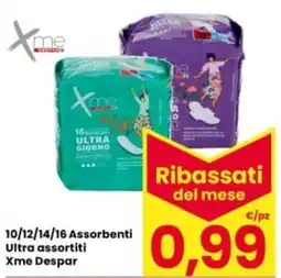 Interspar 10/12/14/16 Assorbenti Ultra assortiti Xme Despar offerta
