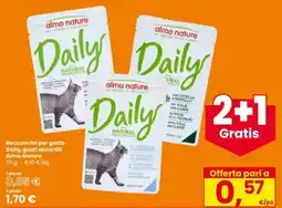 Interspar Bocconcini per gatto Daily, gusti assortiti Almo Nature offerta