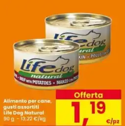 Interspar Alimento per cane, gusti assortiti Life Dog Natural offerta