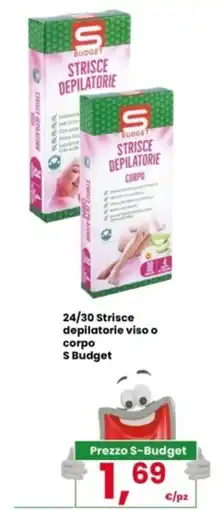 Interspar 24/30 Strisce depilatorie viso o corpo S Budget offerta