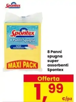 Interspar 8 Panni spugna super assorbenti Spontex offerta
