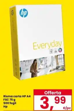 Interspar Risma carta HP A4 FSC 75 g 500 fogli Hp offerta