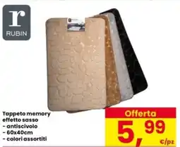 Interspar Tappeto memory effetto sasso offerta