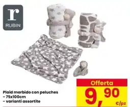 Interspar Plaid morbido con peluches offerta