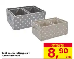 Interspar Set 3 cestini rettangolari offerta