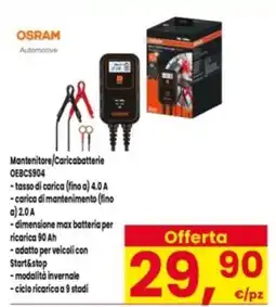 Interspar OSRAM Mantenitore/Caricabatterie OEBCS904 offerta