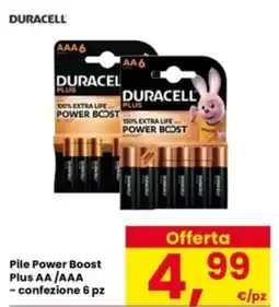 Interspar DURACELL Pile Power Boost Plus AA/AAA offerta