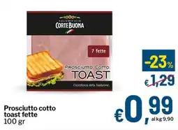 Qui Discount Prosciutto cotto toast fette offerta