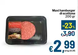 Qui Discount Maxi hamburger di scottona offerta