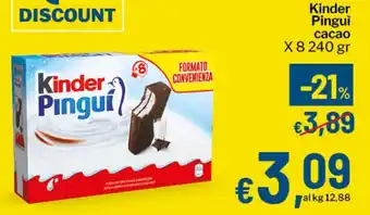 Qui Discount Kinder Pingui cacao offerta