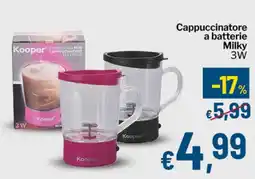 Qui Discount Cappuccinatore a batterie Milky 3W offerta
