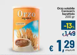 Qui Discount Orzo solubile Caravan's barattolo offerta