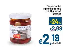 Qui Discount Peperoncini ripieni al tonno La Dispensa offerta