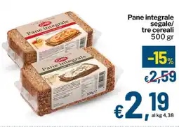 Qui Discount Pane integrale segale/ tre cereali offerta