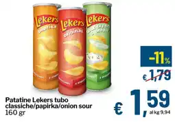 Qui Discount Patatine Lekers tubo classiche/papirka/onion sour offerta
