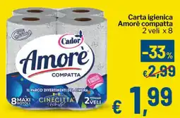 Qui Discount Carta igienica Amorè compatta offerta