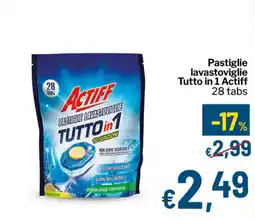 Qui Discount Pastiglie lavastoviglie Tutto in 1 Actiff offerta