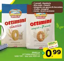 Extra Supermercati Divella ottimini biscotti vari tipi offerta