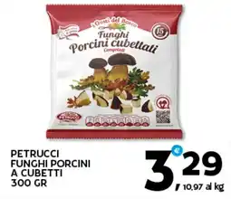 Extra Supermercati Petrucci funghi porcini a cubetti offerta
