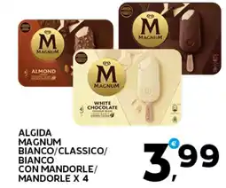 Extra Supermercati Algida magnum bianco/classico/ bianco con mandorle/ mandorle offerta