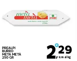 Extra Supermercati Prealpi burro metà metà offerta